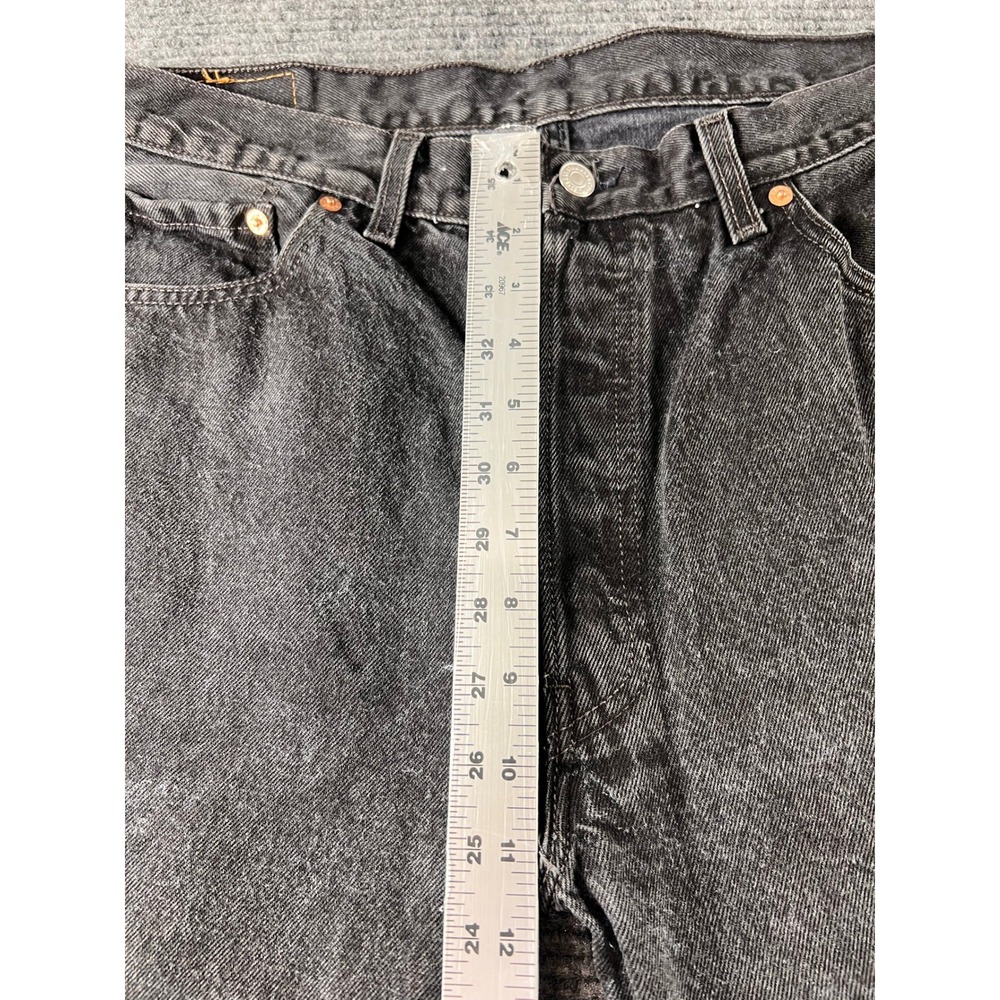 Levi's 501 Vintage 1996 Jeans Mens 36x32 Black Button Fly Made in USA - Picture 3 of 14